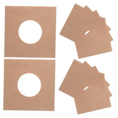 Parliky 10pcs Covers Vinyl Jacket Kraft Paper Record Sleeves for Vinyl Record Storage