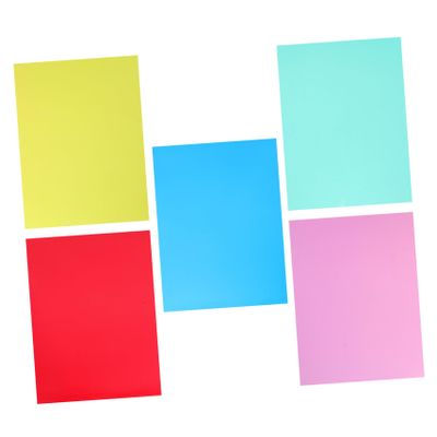 COHEALI 5pcs Colored Translucent PVC Sheets Multi-Functional Light Filters for Photography Stage Party Lighting Reading Aid Easy to Cut Semitransparency