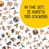 100pcs Deer Stickers - Deer Hunting Sticker Waterproof Decals for Water Bottles Laptop Luggage Computer Scrapbooking Teens Adults Girls Kids Funny Party Birthday Decorations view 2