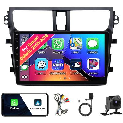 Car Radio Stereo for Suzuki Celerio 2015-2018, Android 13, 9" IPS Touch Screen Upgrade Replacement with CarPlay & Android Auto, GPS Navigation DSP SWC 5G WiFi Camera 8CORE 4+64GB