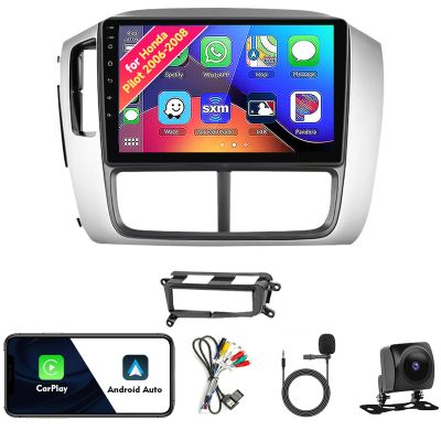 Car Radio Stereo for Honda Pilot 2006-2008, Android 13, 9" IPS Touch Screen Upgrade Replacement with CarPlay & Android Auto, GPS Navigation DSP SWC 5G WiFi Camera 8CORE 2+32GB
