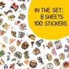 100pcs Mexico Stickers, Mexican Sticker Waterproof Decals for Water Bottles Laptop Luggage Computer Scrapbooking Teens Adults Girls Funny Party Birthday Decorations view 2