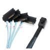 LINGQE SFF-8643 to 4 SFF-8482 Internal S-AS 3.0 HD to 4 29pin SFF 8482 Connector with S-AS 15pin Power Port 12GB/S Cable 0.5m 1m(1M) view 2