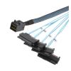 LINGQE SFF-8643 to 4 SFF-8482 Internal S-AS 3.0 HD to 4 29pin SFF 8482 Connector with S-AS 15pin Power Port 12GB/S Cable 0.5m 1m(1M) view 3