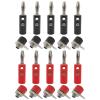 10Pairs 4mm Banana Male + Female Socket Audio Speaker Cable Connector Terminal Post Wire Adapter Red&Black(Red Black) view 2