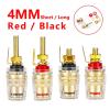 10PCS Brass Crystal Binding Post for Thread Audio Speaker Amplifier 4mm Banana Terminals Connector(Black Long 10PCS) view 3