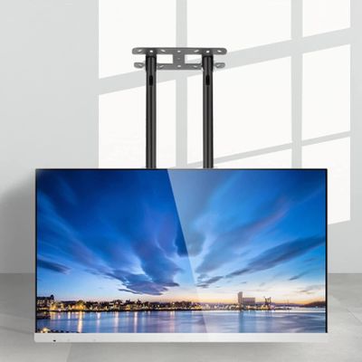 LIUZQWAED for 60-100 Inch TV Stand Bracket - Adjustable Tilt TV Ceiling Mount, Double Rod Height Adjustable Ceiling TV Bracket and Wall Mount, Loading 100kg/220 Lbs(2M)