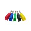 10Pcs 4mm Stackable Nickel Plated Audio Speaker Banana Connector Test Probe Binding Post Red Black Yellow Green Blue(10Pcs Black) view 4