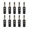 10Pcs 4mm Banana Socket Binding Post Connector Red Black 4 mm Banana Male Female Jack for Test Leads Speaker Wire Cable(F-10BK) view 2