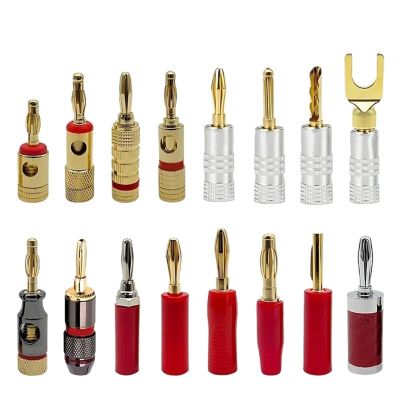 10/20Pcs Banana Connector Jack Gold Plated Audio Speaker 4MM Banana Plugs for Audio Video Speaker Terminal(Px10)