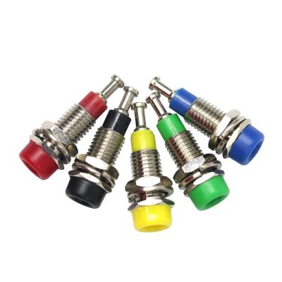 10PCS 2mm Banana Socket 2mm Test Socket Panel Socket with 2mm Banana Connector(Green 10Pcs)