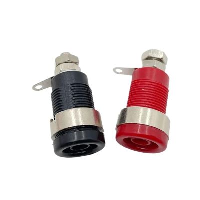 100PCS/LOT Panel Mount Adapter: 4mm Banana Female Jack Socket Connector(RED 100PCS)