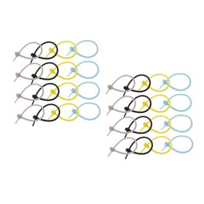 Mipcase 40pcs Adjustable Cord Organizer Mixed Style Silicone Cable Ties Reusable Wire Ties for Organizing Electronics Cables