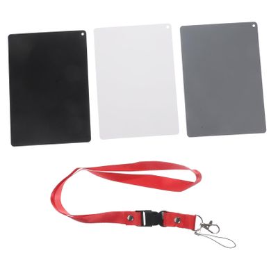 Happyyami 18degree Essential Photography Accessory Grey Balance Card Checker Exposure Photography Lanyard Versatile for Film Video Cameras
