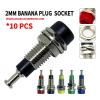10PCS 2mm Banana Socket 2mm Test Socket Panel Socket with 2mm Banana Connector(Yellow 10Pcs) view 3
