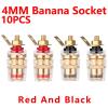 10PCS Banana Socket 4mm Wire Binding Post Copper Power Amplifier Speaker Terminal Crystal Cable Adapter Jack Connector(5 Red 5Black) view 3