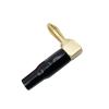 10Pcs/4mm Wire Hole Banana 90 Degree Bend Right Angle Gold Plated Connector with Soft Plastic Sheath(5 Red 5 Black) view 4