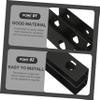 DOITOOL 1set Double Layer Under Desk Laptop Stand Storage Tray Metal Construction Easy Install Screws Black view 4