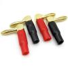 10Pcs/4mm Wire Hole Banana 90 Degree Bend Right Angle Gold Plated Connector with Soft Plastic Sheath(10 Black) view 4