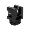 FS04 Cold Shoe Mount Plate Adapter with 4 Mounts for Microphone Cellphone Flashlight view 2