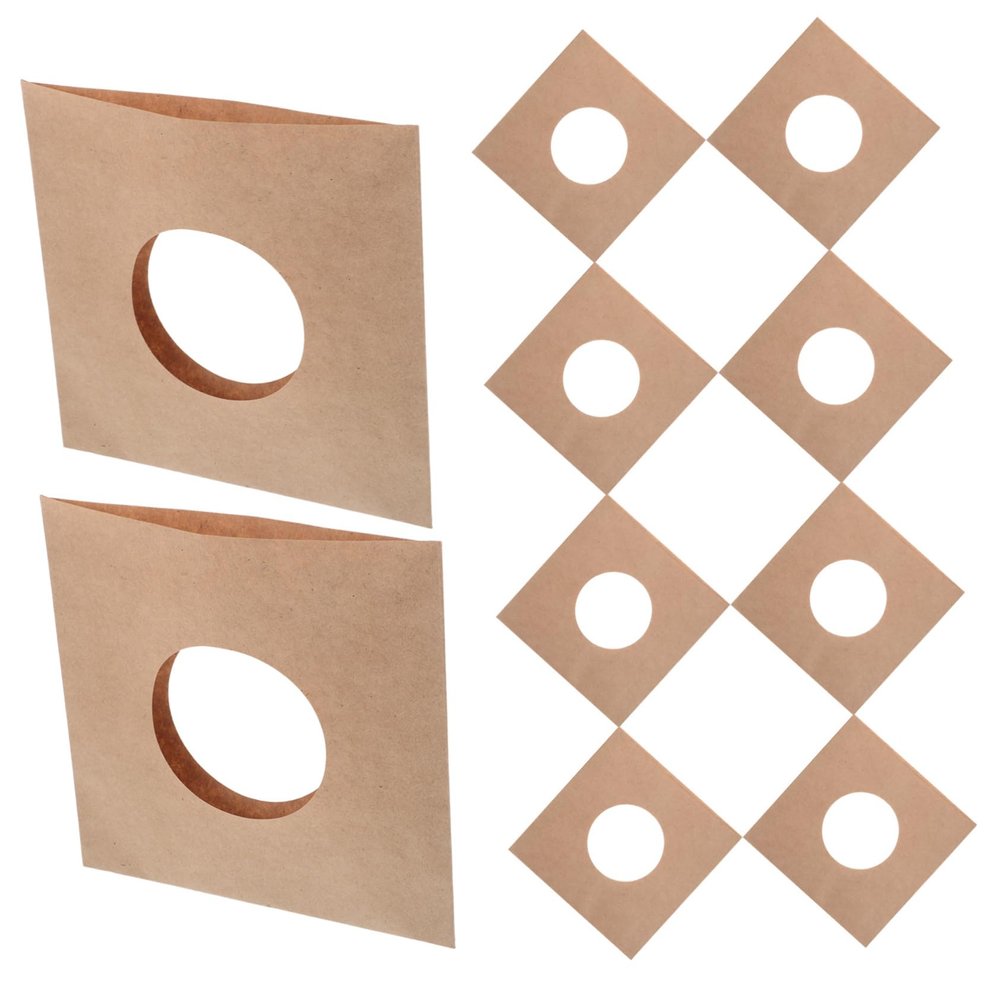 CORHAD 10pcs Vinyl Record Bag Kraft Paper Record Storage Case Protective Sleeves for Vinyl Cover Outer Sleeves