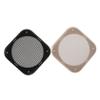 Cabilock 2pcs Square Speaker Grill Cover Mesh Protector Car Audio Speaker Guard Stylish Black and Beige Design Securely Mounts Compatible with Various Audio Systems view 1