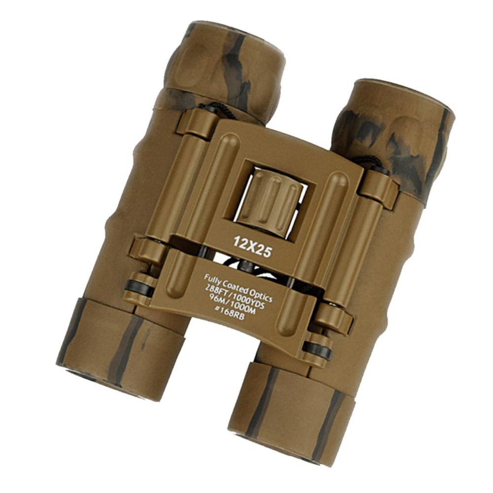 Angoily 1pc 12 25 Portable Binoculars with Night Compact Travel Telescope for Outdoor Use for Camping Hiking Concerts and Sports Events