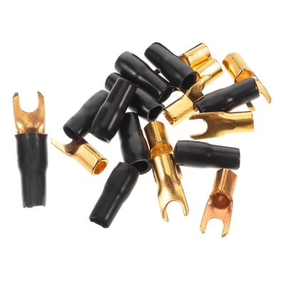LALADEFIEE 10pcs Car Audio Spade Terminals Quick Connect Cold Pressed Wire Connectors Audio Performance Amplifier Wiring and Speaker Systems