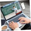 POPETPOP Desk Phone Holder Magnetic Laptop Mount Fixed Clip Flat Monitor Fixed Clip Slim Monitor for Laptop Magnetic view 2