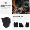 POPETPOP 2pcs Neoprene Lens Pouch Bags Drawstring Protective Cases for Camera Lenses Lightweight and Shockproof Design for Photographers and Travel view 4
