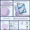 RAYMCRAFT for iPad Air 13-inch Case with Keyboard (M3,2025 / M2,2024), iPad Pro 12.9 (6th/5th/4th/3rd Gen) Magic Keyboard, Springy Backlit Keys, Stain-Resistant Surface, Multi-Touch Trackpad, Purple view 3