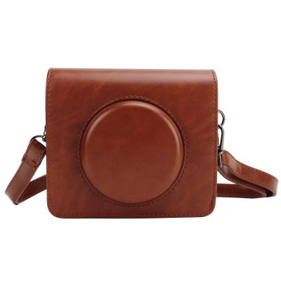Adjustable Detachable Instant Camera Leather Bag, PU Leather Vintage Camera Bag for C300R with The Soft Plush Interior Protects Your Equipment from Scratches, Damage and dust.