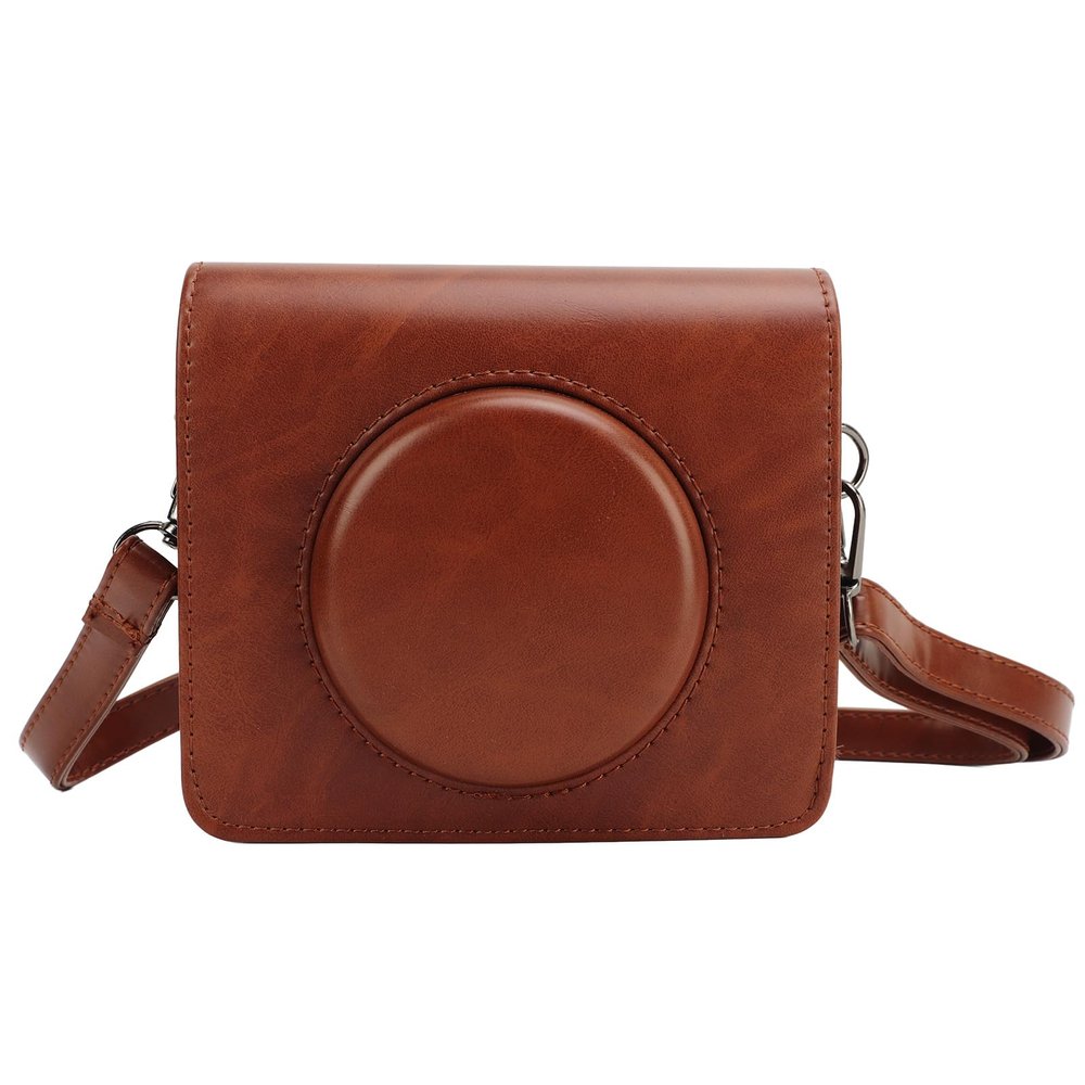 Adjustable Detachable Instant Camera Leather Bag, PU Leather Vintage Camera Bag for C300R with The Soft Plush Interior Protects Your Equipment from Scratches, Damage and dust.