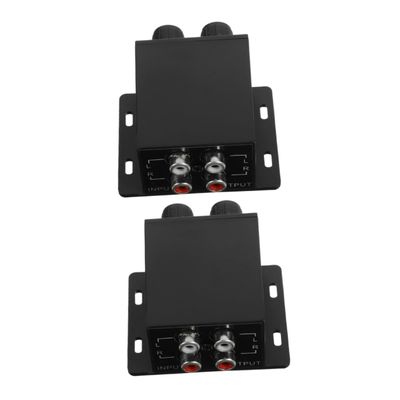 HEALLILY 2pcs Bass Control Knob Adjustable Volume Level Controller for Car Audio Amplifier Amplifier Level Control Material Sound Quality and Deep Bass Boost