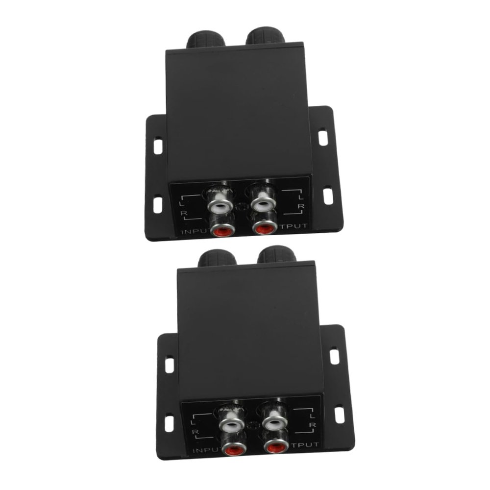 HEALLILY 2pcs Bass Control Knob Adjustable Volume Level Controller for Car Audio Amplifier Amplifier Level Control Material Sound Quality and Deep Bass Boost