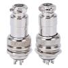2Pcs Aviation Plug Socket Connector Zinc Alloy Shell Copper Silver Plated Connectors (4 Pin) view 1