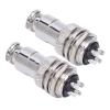 2Pcs Aviation Plug Socket Connector Zinc Alloy Shell Copper Silver Plated Connectors (4 Pin) view 2