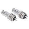 2Pcs Aviation Plug Socket Connector Zinc Alloy Shell Copper Silver Plated Connectors (4 Pin) view 3