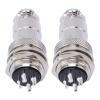 2Pcs Aviation Plug Socket Connector Zinc Alloy Shell Copper Silver Plated Connectors (4 Pin) view 4