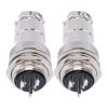 2Pcs Aviation Plug Socket Connector Zinc Alloy Shell Copper Silver Plated Connectors (3 Pin) view 3