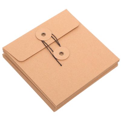DOITOOL 10pcs Kraft Paper Cd Dvd Envelopes Storage Sleeves for Dvds Protects from Scratches for Collectors Movie Lovers Space-saving Design