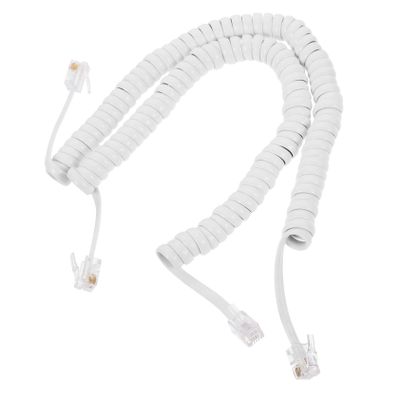 balacoo 2pcs Cable Coil Wire for Spring Cord to Phone Line Cable Spiral Tangled Multiple Accessory Accessories Copper White