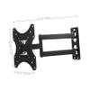 Alipis Articulating Tv Wall Mount Bracket for Screens Swivel and Construction Space-Saving Monitor Holder Easy Installation view 2