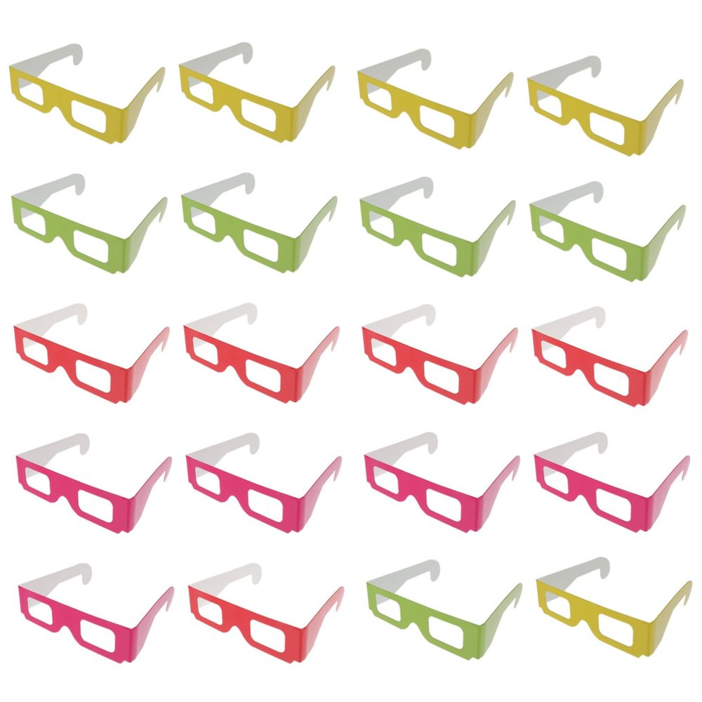 Balacoo 20 Eyeglasses for Boys and Girls Stereoscopic Glasses 3D Glasses for Birthday for Movies