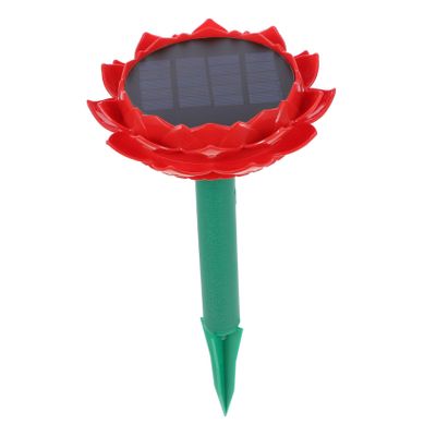 balacoo Solar Powered Lotus Shape Music Box Outdoor Speaker for Garden Portable Buddha Music Player with Sound Gift