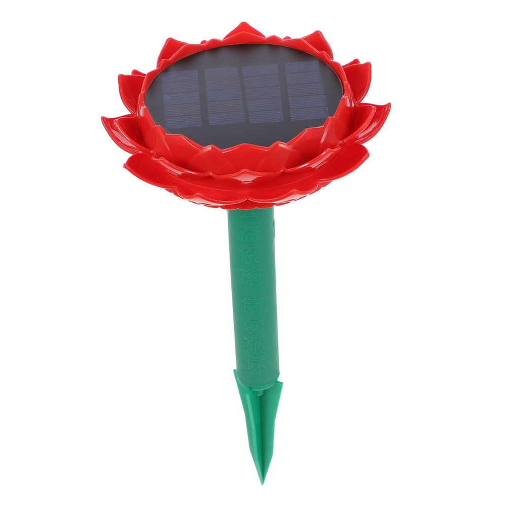 balacoo Solar Powered Lotus Shape Music Box Outdoor Speaker for Garden Portable Buddha Music Player with Sound Gift