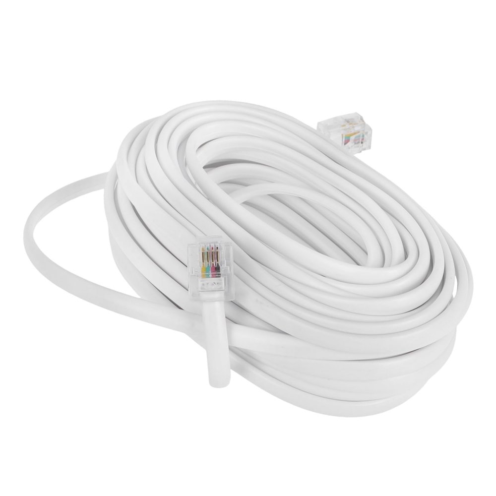 HOMSFOU Landline Phone Cord Pc Extension Cable for Home Office Stable Signal Transmission
