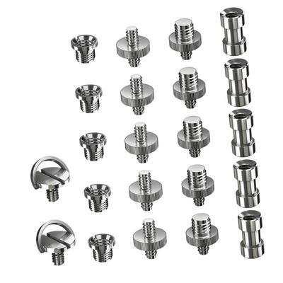 QUMIIRITY 22pcs Adapter Screw Tripod Camera to Converter Threaded Screws Lightweight Easy to Carry Compatible Various Photo Equipment