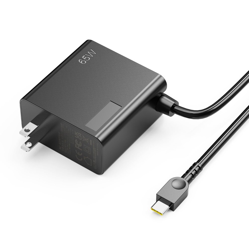 65W USB-C AC Laptop Charger Compatible with Lenovo ThinkPad T14 T15 E14 E15 X1 Carbon X13 Yoga Chromebook IdeaPad Power Supply Adapter