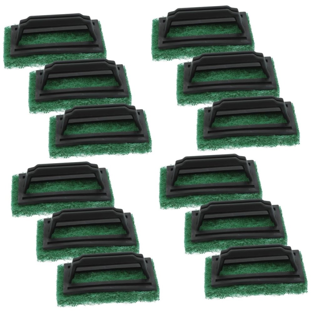 Veemoon 1set Cleaning Brush Ink Cleaner Screen Scrub Brush Print Scrubs Handle Wear Resistant Scrub Pad Clean Brush Accessories Green 3pcs
